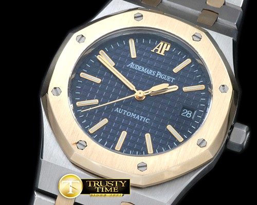 오데마피게 Royal Oak Jumbo Auto SS/YG TT Blue Swiss Eta 28242 -AP0214D