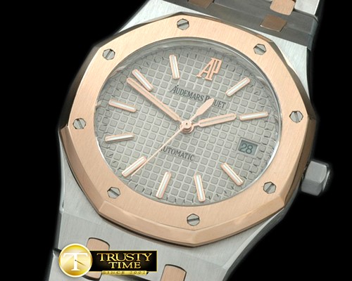 오데마피게 Royal Oak Jumbo Auto SS/RG TT Grey Swiss Eta 28242 -AP0215C