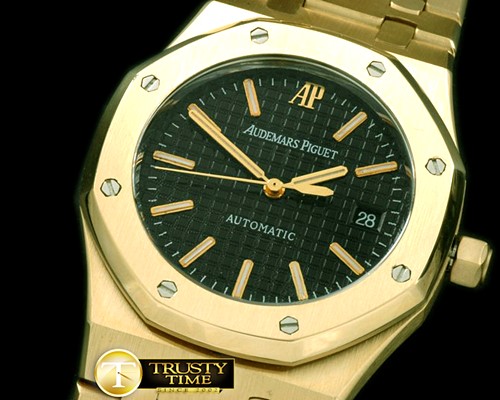 오데마피게 Royal Oak Jumbo Auto YG/YG Black Swiss Eta 28242 -AP0216B