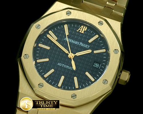 오데마피게 Royal Oak Jumbo Auto YG/YG Blue Swiss Eta 28242 -AP0216D