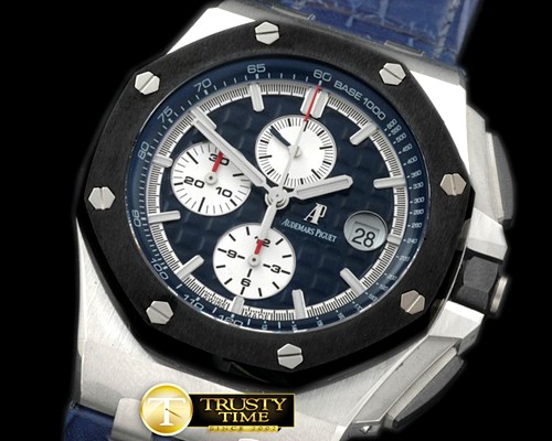 오데마피게 Royal Oak Chronograph SS/LE Blue A7750 Sec@12 -AP0218