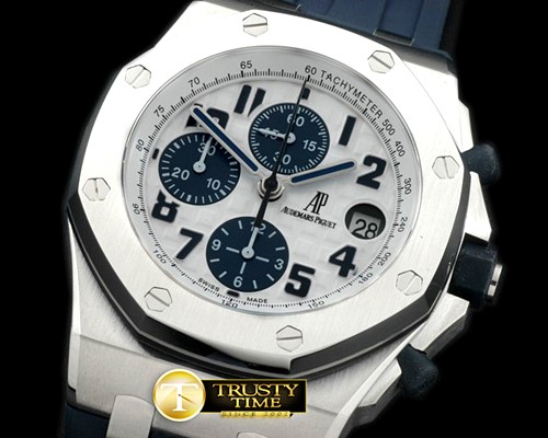 오데마피게 Royal Oak Chrono SS/RU Navy A7750 -AP0230
