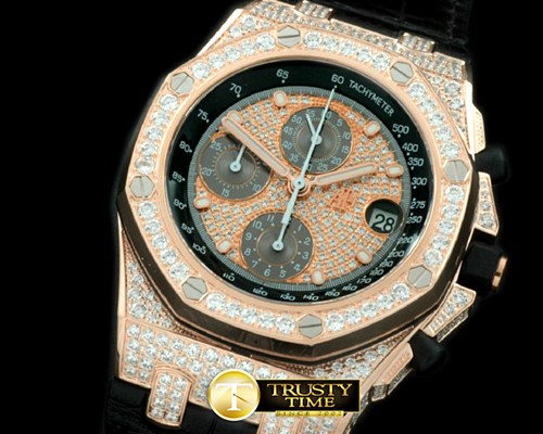 오데마피게 Royal Oak Chrono SS/LE Rose Gold Bling A7750 -AP0242