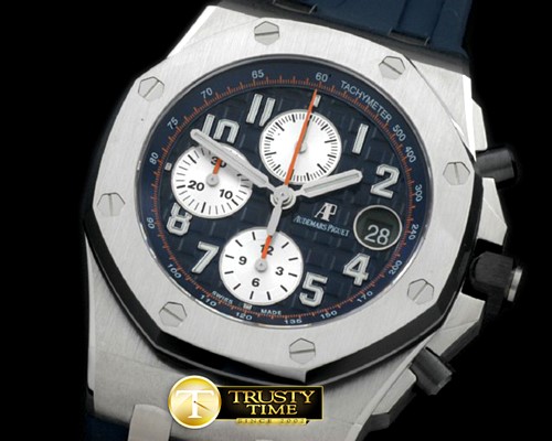 오데마피게 Royal Oak Chrono SS/RU Blue Theme A7750 -AP0247B