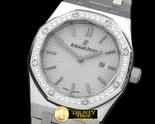 오데마피게 Royal Oak Ladies SS/SS White SQtz -AP0248A