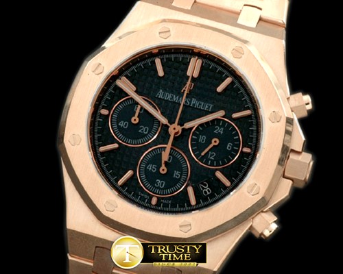 오데마피게 Royal Oak Chrono RG/RG Black Jap OS20 Quartz -AP0249B