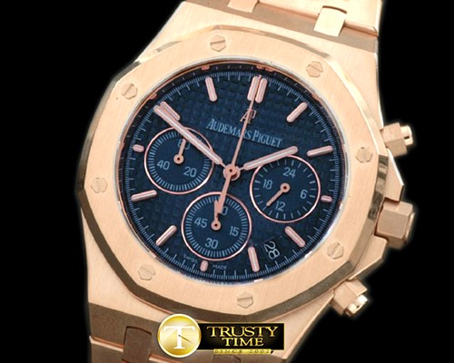 오데마피게 Royal Oak Chrono RG/RG Blue Jap OS20 Quartz -AP0249C