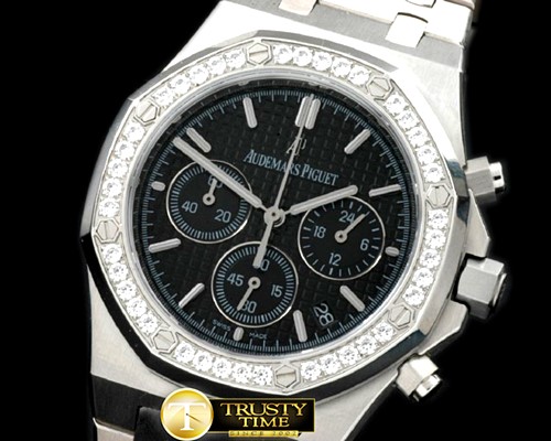 오데마피게 Royal Oak Chrono SS/SS Black Jap OS20 Quartz -AP0250B