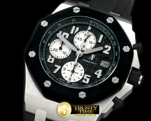 오데마피게 Royal Oak Chrono SS/RU Black RClad A7750 -AP0257