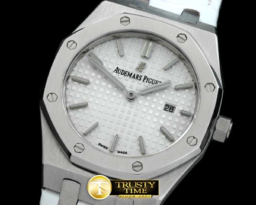오데마피게 Royal Oak Ladies SS/LE White SQtz -AP0258A