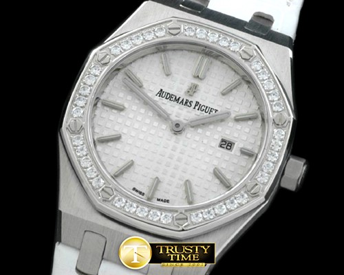 오데마피게 Royal Oak Ladies SS/LE White SQtz -AP0259A
