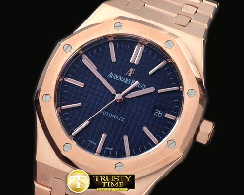 오데마피게 Royal Oak 15400 RG/RG Blue Jap M 9015 -AP0261B