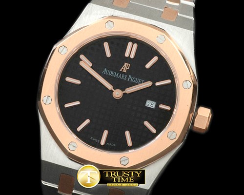 오데마피게 Royal Oak Ladies SS/RG Black SQtz -AP0305C