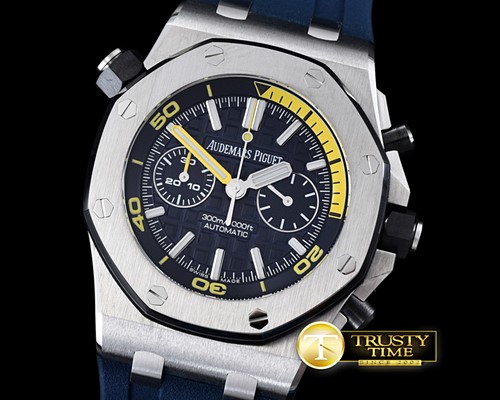 오데마피게 Royal Oak Offshore Diver Chrono SS/RU Blue JF A3126 -AP0337