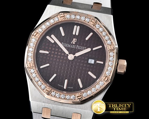 오데마피게 Royal Oak Ladies TT Brown SQtz -AP0356B