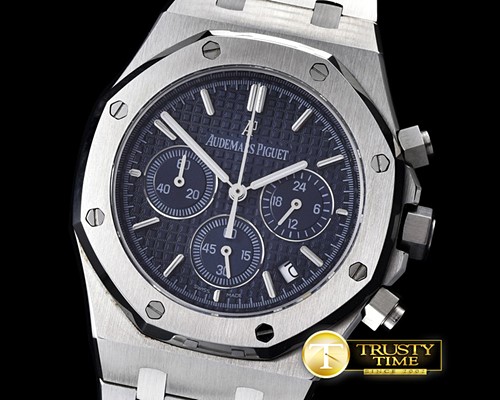 오데마피게 Royal Oak Chronograph Ref.26320 SS/SS Blue VK Qtz -AP0357C