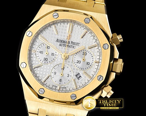 오데마피게 Royal Oak Chronograph Ref 26320 YG/YG White A7750 -AP0358A