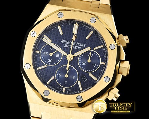 오데마피게 Royal Oak Chronograph Ref. 26320 YG/YG Blue A7750 -AP0358C