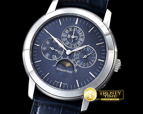 오데마피게 Jules Audemars Pert. Calendar SS/LE Blue A2813 -AP0362A