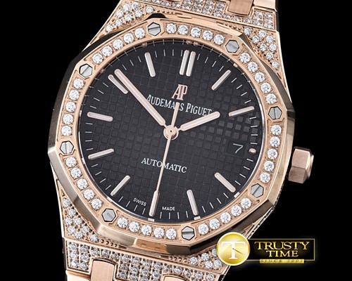오데마피게 Royal Oak 15400 RG/RG Diam Black JHF M9015/3120 -AP0363A