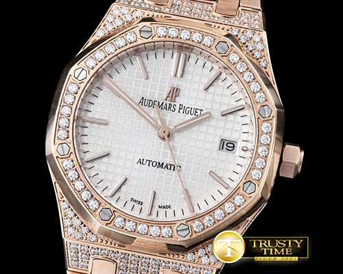 오데마피게 Royal Oak 15400 RG/RG Diam White JHF M9015/3120 -AP0363B