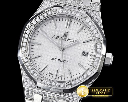 오데마피게 Royal Oak 15400 SS/SS Diam White JHF M9015/3120 -AP0365A