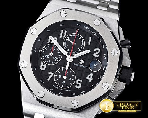 오데마피게 AP Royal Oak Chrono 26470 SS/SS Black A3126Noob -AP0374B