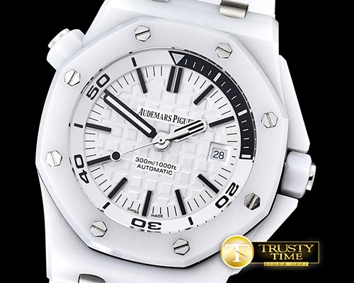 오데마피게 Royal Oak Diver CER/RU White/Black JHF A2813 Mod3120 -AP0378H