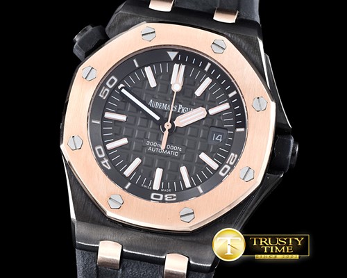 오데마피게 Royal Oak Diver PVD/RU RG Bez Black JHF A2813 Mod3120 -AP0378J