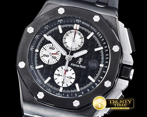 오데마피게 RO Offshore Novelty PVD/RU Black/Wht JHF A3126 Secs@9 -AP0381B