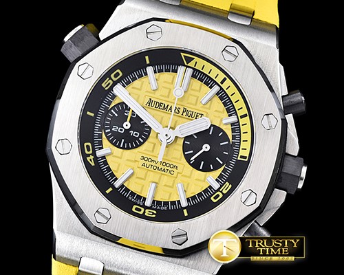오데마피게 ROO Basel 2016 Diver Chrono SS/RU JHF Yellow A7750 Mod -AP0383B