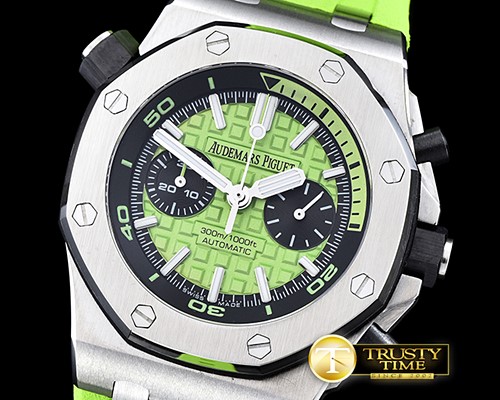 오데마피게 ROO Basel 2016 Diver Chrono SS/RU JHF Green A7750 Mod3 -AP0383C