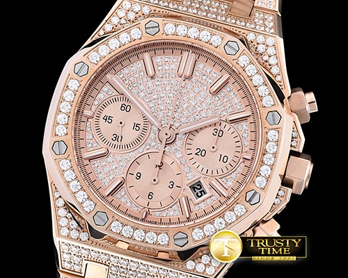 오데마피게 Royal Oak Chronograph 26322O RG/RG Diams A7750 -AP0385A