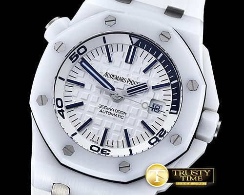 오데마피게 Royal Oak Diver Ceramic CER/RU Wht/Blue BP MY9015 Mod -AP0398B