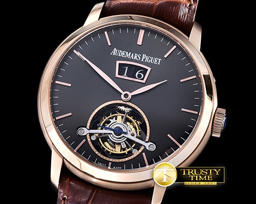 오데마피게 AP Jules Tourbillon Grande Date RG/LE BlkTourbillon -AP0400B