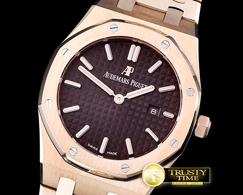 오데마피게 Royal Oak Ladies 33mm RG/RG Brown JF Swiss ETA Quartz -AP0404