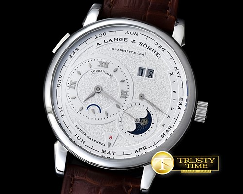  Lange 1 MoonPhase White SS/LE Asia 2813 21J -AS036B