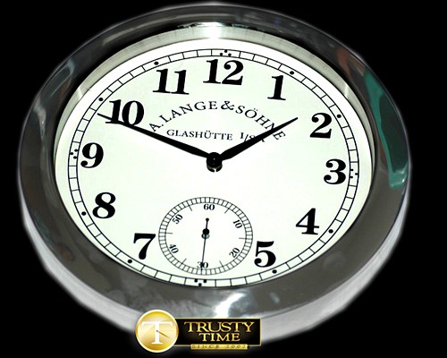  Dealer Clock Lange 1 Style SS/WhtNum Swiss Quartz -ASCLK002