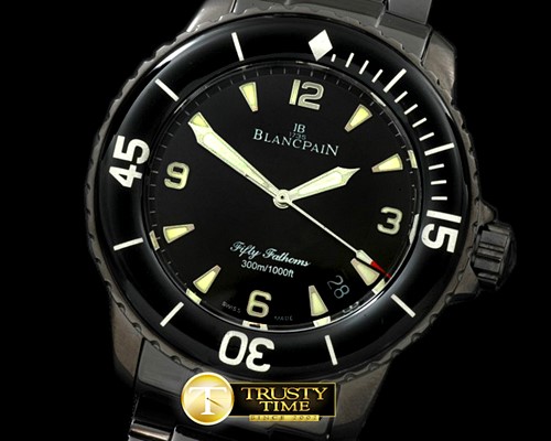 블랑팡 50 Fathoms PVD/PVD Black Asian 2824 -BLP023B
