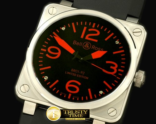 벨&로스 BR0192 Automatic SS/RU Black/Red A2836 -BR073
