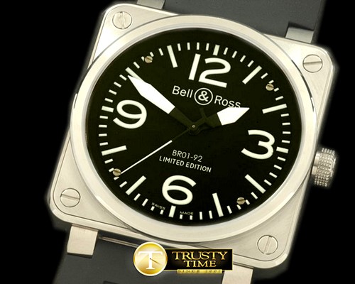 벨&로스 BR0192 Automatic SS/RU Black/White A2836 -BR075