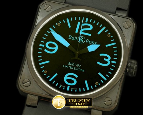 벨&로스 BR0192 Automatic PVD/RU Black/Blue A2836 -BR076A