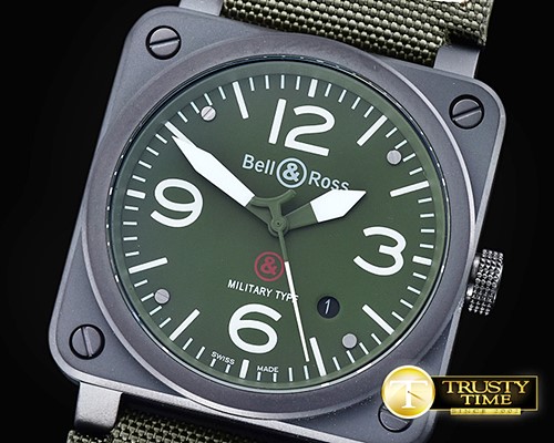 벨&로스 BR0392 Military Ed. PVD/NY Green Miyota 9015 -BR088A