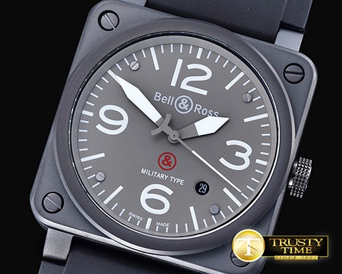 벨&로스 BR0392 Military Ed. PVD/RU Grey Miyota 9015 -BR089C