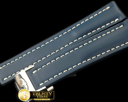 브라이틀링 Leather Strap Blue W/DeployantFor 4245mm Watch -BRACC008C
