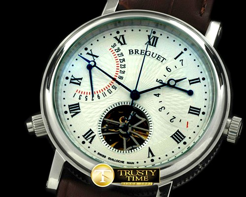 브레게 Retrogating Day/Date Tourbillon SS/LE White Asian 2813 -BRE046B