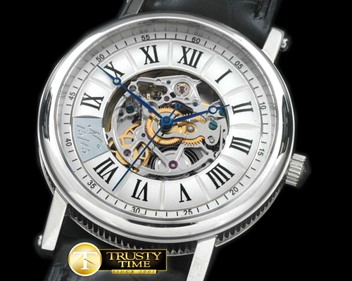 브레게 Jubilee Skeleton Auto SS/LE White Roman Asian 2824 -BRE051A
