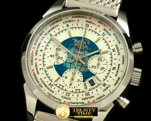 브라이틀링 TransOcean Unitime Chrono SS/ME White A7750 -BSW0208A