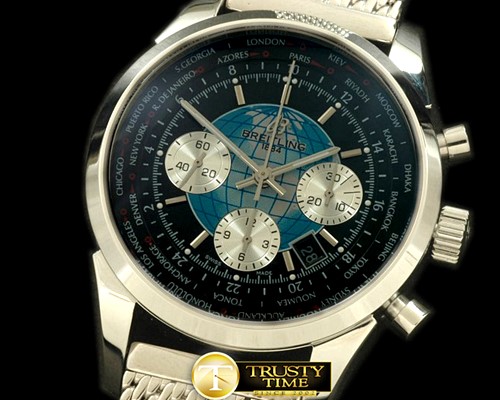 브라이틀링 TransOcean Unitime Chrono SS/ME Black A7750 -BSW0208B