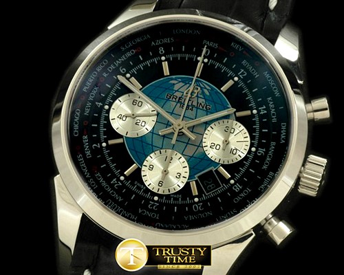 브라이틀링 TransOcean Unitime Chrono SS/LE Black A7750 -BSW0209A